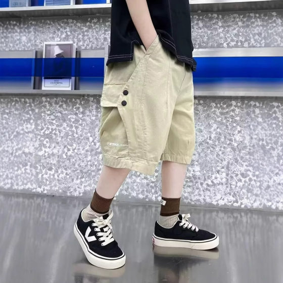 Children's Summer Boys' Quick-drying Pants 2024 New Style Summer Boys Summer Thin Work Shorts