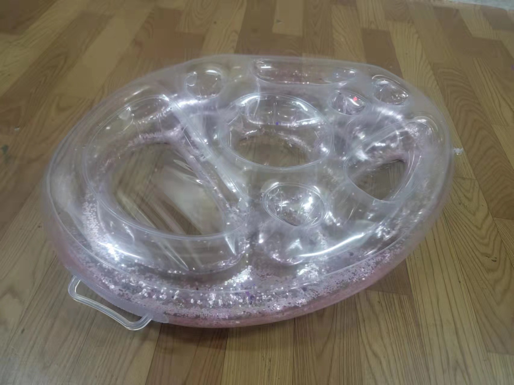 Protección del Medio Ambiente de la fábrica PVC inflable soporte de bebidas asiento poroso teléfono móvil agua inflable cama hielo piscina cena placa