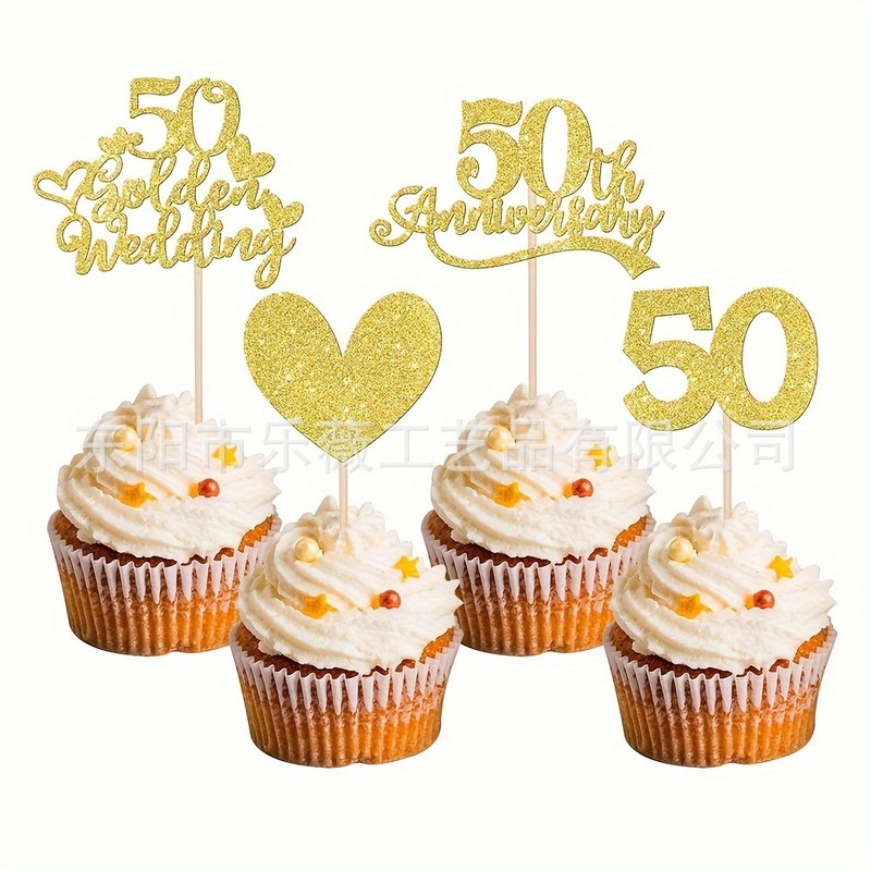 結婚周年25銀婚30 40 50金婚60ケーキ装飾焙煎ケーキ旗挿しカード|undefined