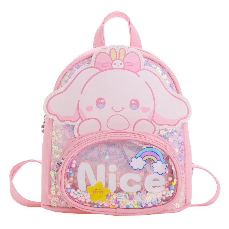 Nueva mochila infantil caricatura pu mochila pequeña niña adorable mochila infantil mochila pequeña