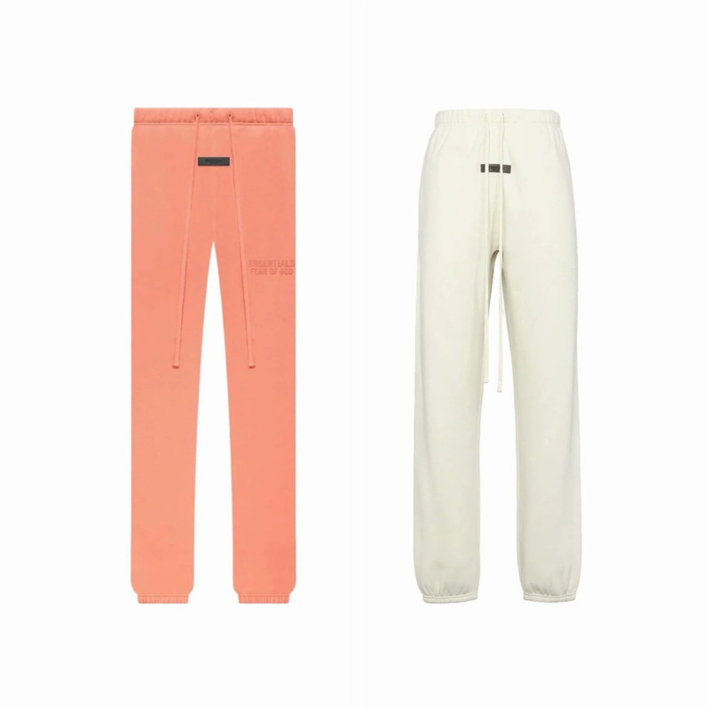 2022FW letter flocking print FOG ESSENTIALs fleece-lined jogger pants, trendy brand, wholesale for cross-border sales