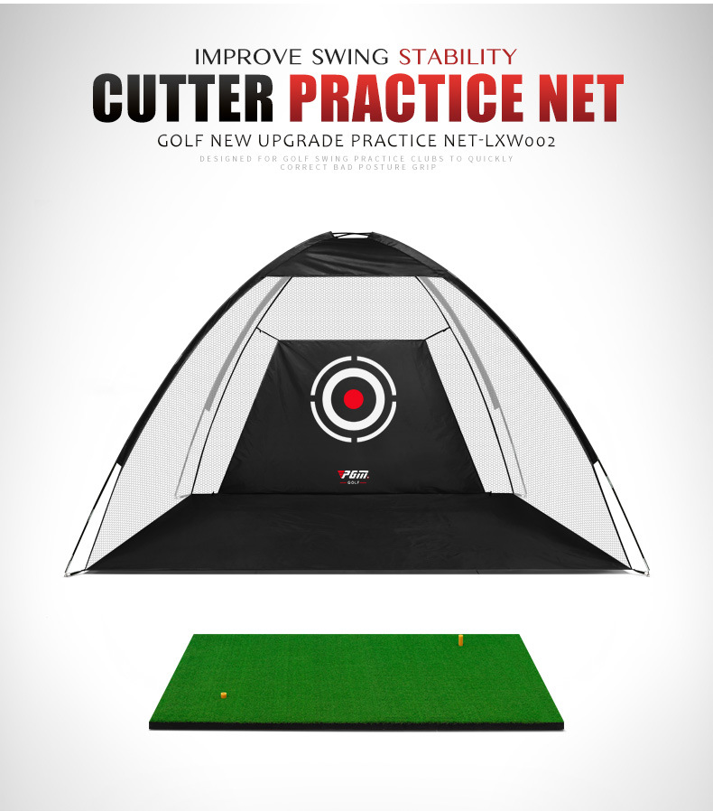 Lưới tập golf PGM trong nhà có lỗ cắt, khung lều dễ lắp, kích thước 2m hoặc 3m — [Gói] Lưới thực hành đệm 1x1.25 mét chi tiết 10