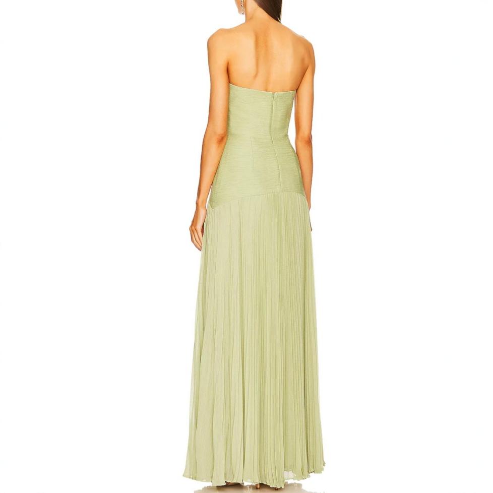 2023 European And American Women's Cross-Border Hot-Selling Fashion Casual Ribbed Strapless Dress RC3246_ecoleips.com