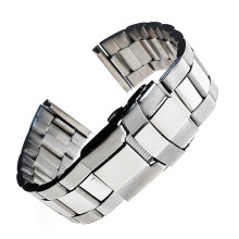 适用于水鬼潜水 20MM 22MM 三珠中光平耳 不锈钢包片钢带表带