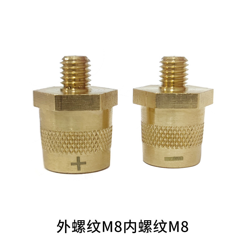 Cobre puro M6/M8 terminal cabeza de cambio de batería conector de batería de coche pila cabeza accesorios de reparación y modificación de la batería