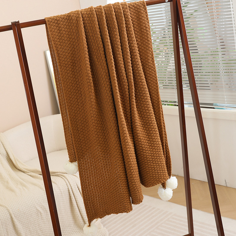 Osmanthus agujas nórdicas oficina siesta manta bordilla bola de punto lana aire acondicionado manta de punto sofá