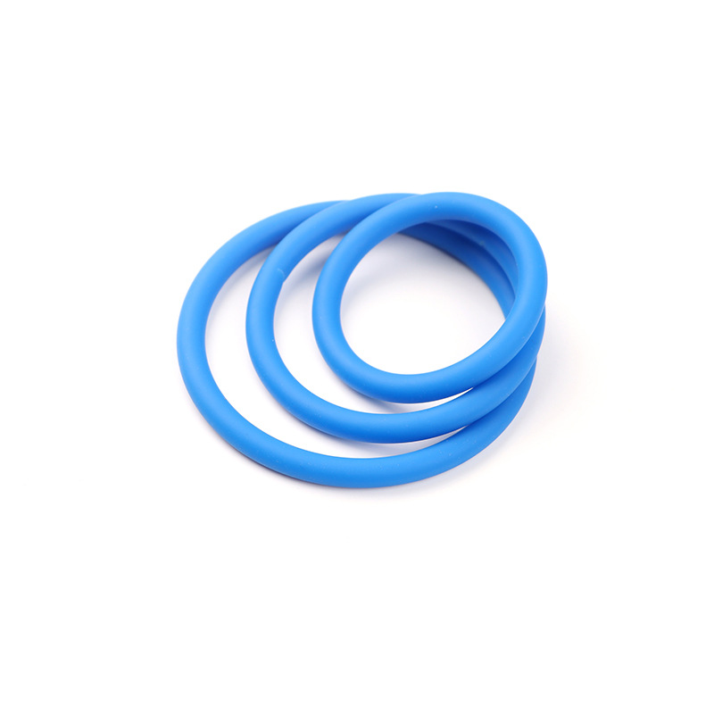 Silicone Triple-Ring Delay Cock Ring, Manual Non-Vibrating Stamina Ring for Men — detail image 5