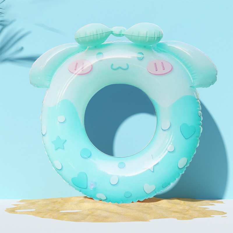 Anillo de natación para niños anillo de diapositivas de dibujos animados anillo de natación de seguridad para niños y niñas anillo axilar para niños anillo de descanso