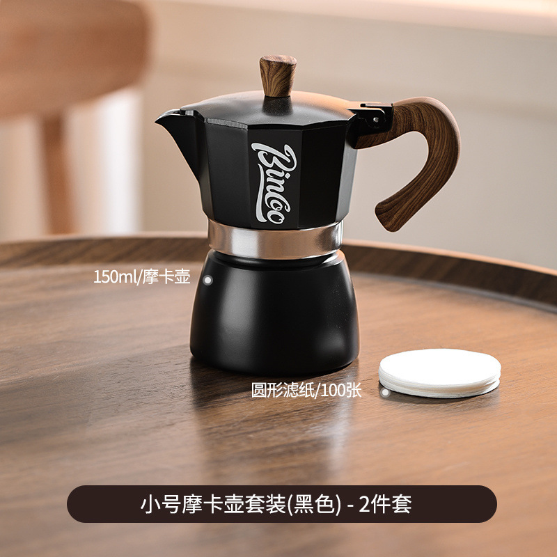 Cafetera Moka para uso doméstico, juego de cafetera pequeña de estilo italiano, máquina de extracción de café líquido. image 9