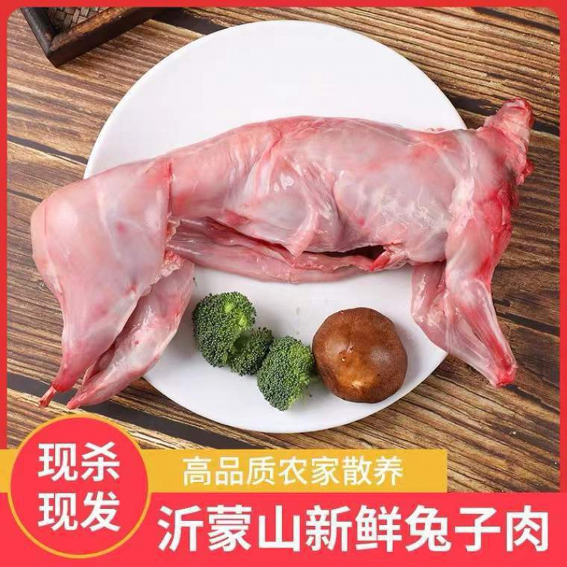 新鲜兔肉整只现杀鲜兔肉生鲜真空冰鲜白条农家散养去头2到5斤左右