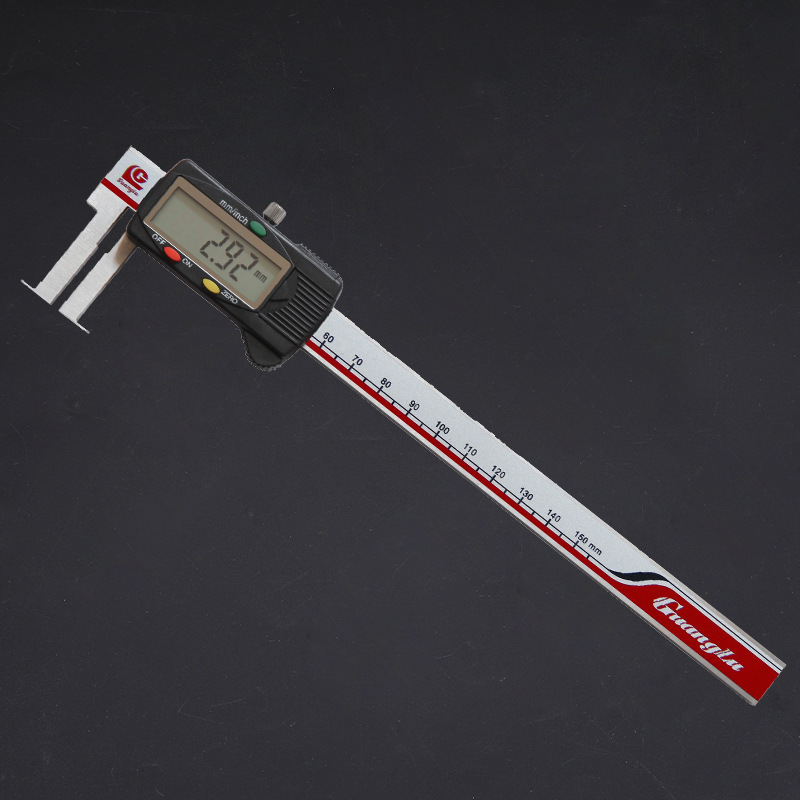 批发代理桂林广陆刀头内沟槽数显卡尺14-150mm115-111测量工具