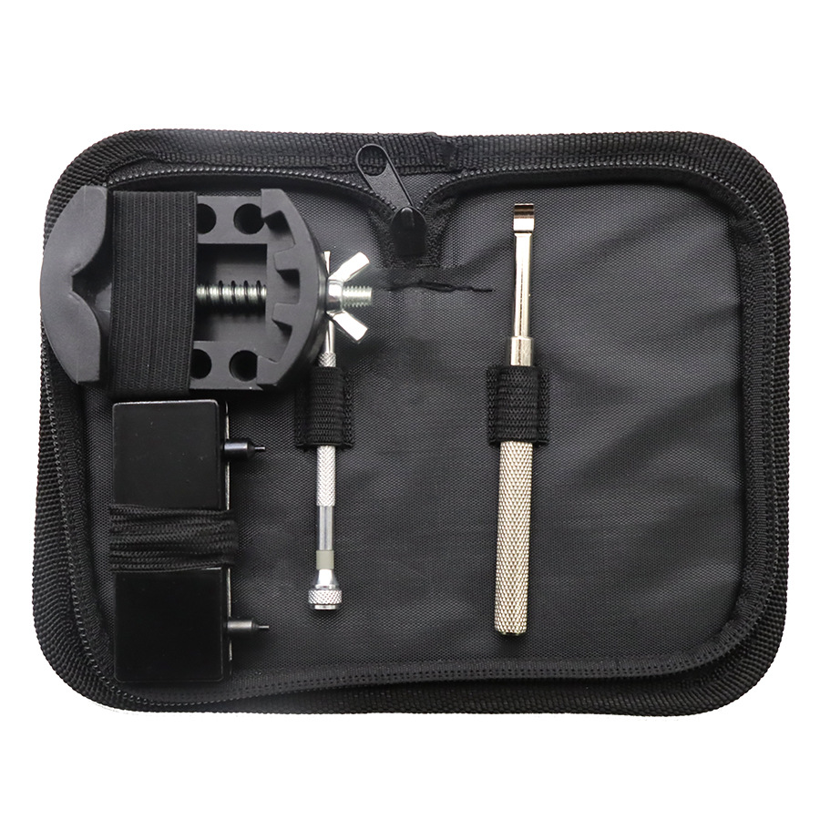 修表工具包 4合1开表后盖更换电池工具套装 调表器月牙撬刀