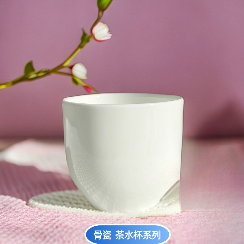 차 컵, 프리미엄 본차이나, 순백색 무연 물컵, 와인 잔, 장중 컵, 레스토랑 및 호텔 식탁 세트, 세라믹 식기
