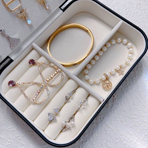 Korean-style jewelry storage box, European-style jewelry large capacity ring storage gift box inner packaging jewelry box wholesale
