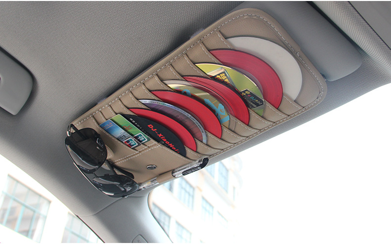 Car Supplies Car Cd Bag Disc Disc Bag Storage Sun Visor Dvd Organizer Bag Multi-Functional Modification