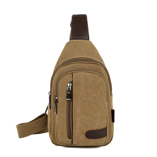 Bags 2025 New Men's Chest Bag Canvas Bag Crossbody Bag Men's Bag Shoulder Bag Korean Style Small Backpack Casual Waist Bag