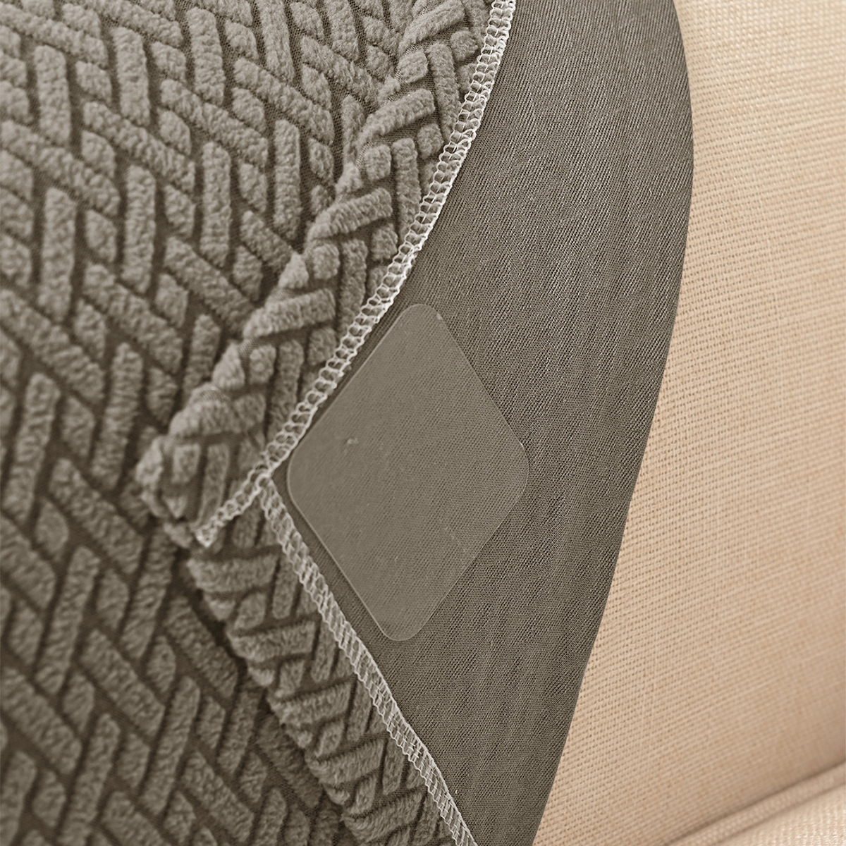 Amazon Jacquard transfronterizo T-striped sofá guantes antideslizantes toallas de sofá elásticas de color sólido universal