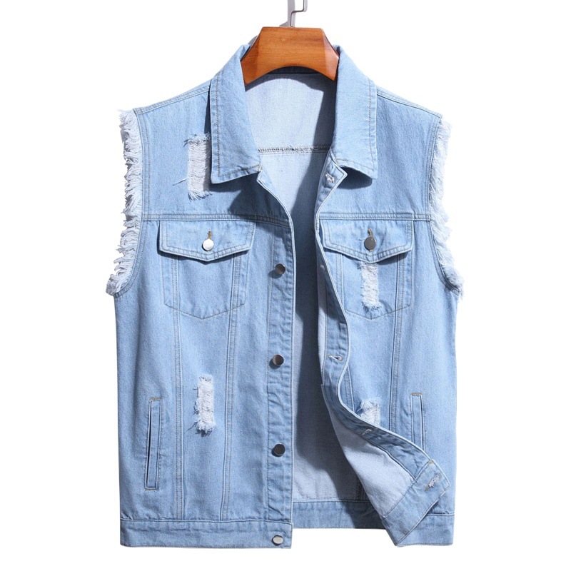 Chaqueta de mezclilla negra 2025 primavera y otoño nuevo estilo de exportación de comercio exterior europeo y americano tendencia de moda clásica chaleco negro spot