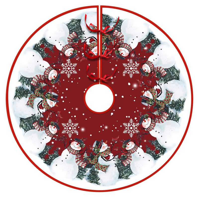 クリスマスの木のスカートの雪だるまのクリスマスの祝日のパーティーは木のスカートのヘラジカのクリスマスツリーの装飾の木のスカートを飾ります。|undefined