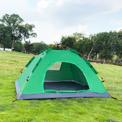 Camping Tent, 2-Person Outdoor Tent, Avtomobil dam çadırları - 1-2-grass-green-tent-standard-equipment