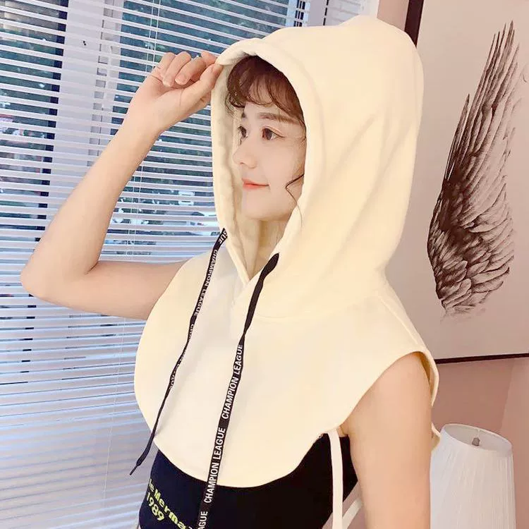 Hat, sweatshirt, warm false collar with hood, jacket, removable set