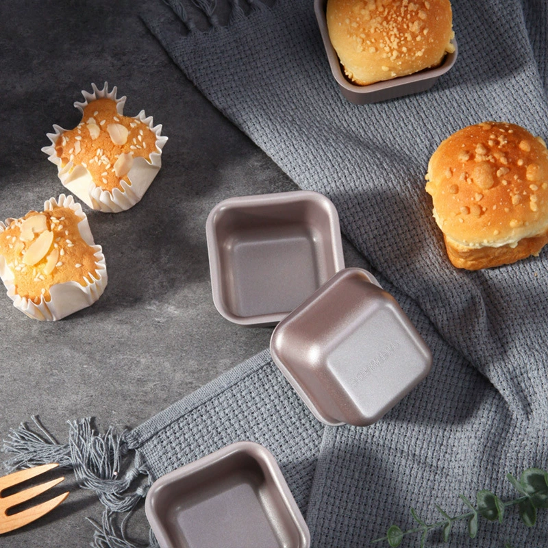 J Квадратная форма для торта Не прилипает к хлебу, гамбургер, маленький тортик, домашняя выпечка, набор из четырех частей