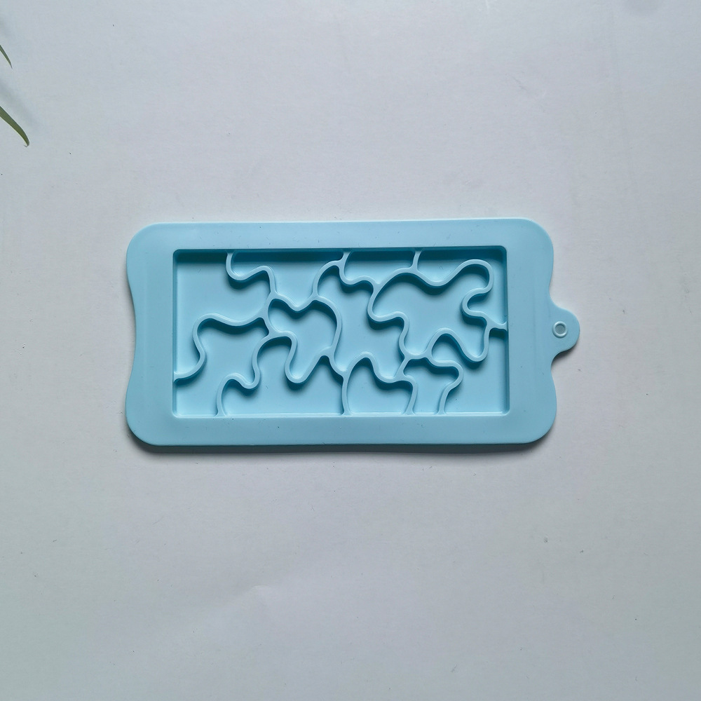 Puzzles chocolate 168 molde de silicona pastel helado pudín molde de postre jabón utensilios