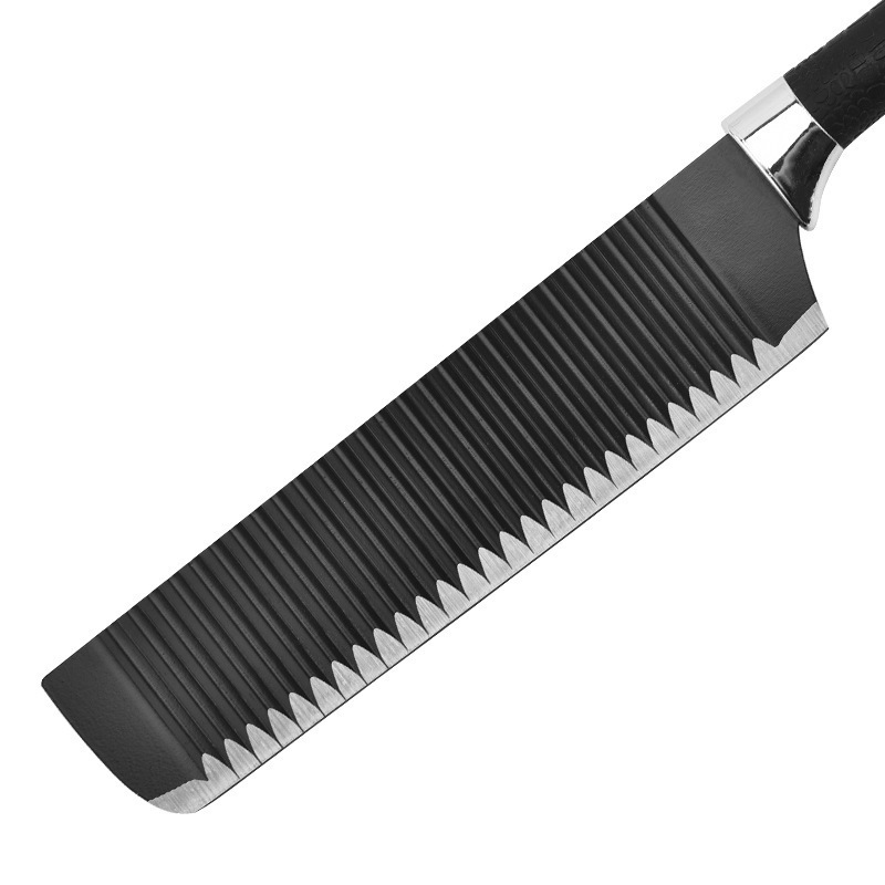 Venta caliente transfronteriza pintura en aerosol cabeza de galvanoplastia mango de herradura juego de herramientas de patrón de ondas al por mayor de dos piezas de herramientas de acero inoxidable