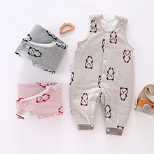 小童背带裤婴幼儿保暖男女宝宝70g薄棉裤儿童闭裆背带外穿长裤子