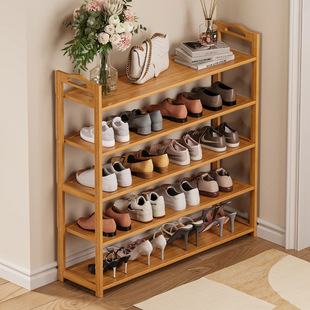 Shoe Rack bamboo simple household floor shoe rack multi-layer space-saving dormitory storage economical small shoe cabinet