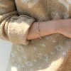 Brand metal cute universal bracelet with bow from pearl, accessory for friend, Korean style