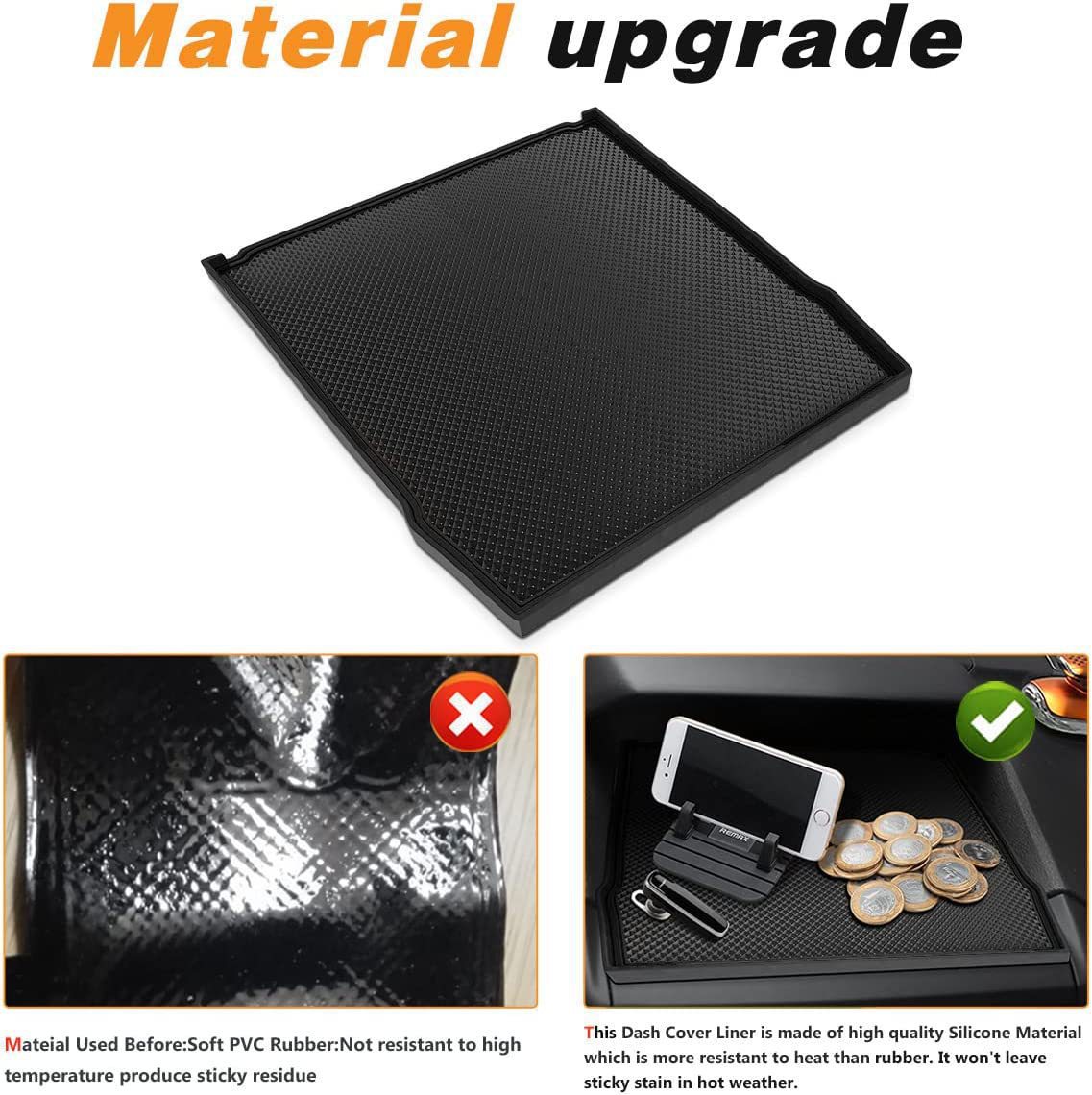 Suitable for 18-23 Subaru Forester Simple Instrument Panel Anti-Slip Mat 18-23 Crosstrek/Impreza