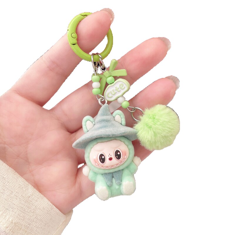 かわいい植毛ラブキーホルダー漫画かわいい人形ペンダント diy アクセサリー学生バッグペンダントギフト|undefined