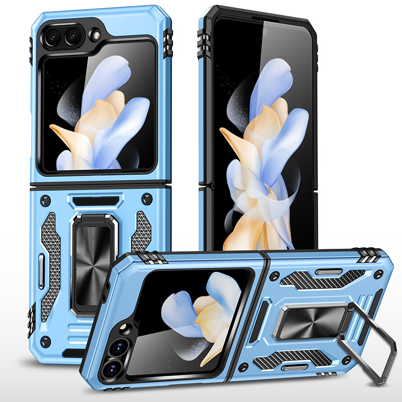 Adecuado para Samsung Z Flip6 Passenger empuja la ventana soporte giratorio funda para teléfono móvil Flip5 funda protectora anticaída magnética para automóvil