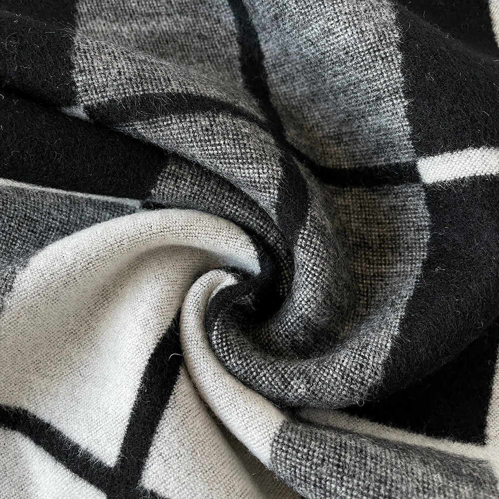 Sciarpa calda da uomo in lana spessa autunno inverno, semplice e alla moda scialle in cashmere in stile britannico_voghion.com