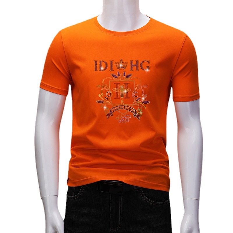 European station short-sleeved T-shirt men's summer Hong Kong and Macao new quick-drying half-sleeved tops T-shirts high-end trendy brand _voghion.com
