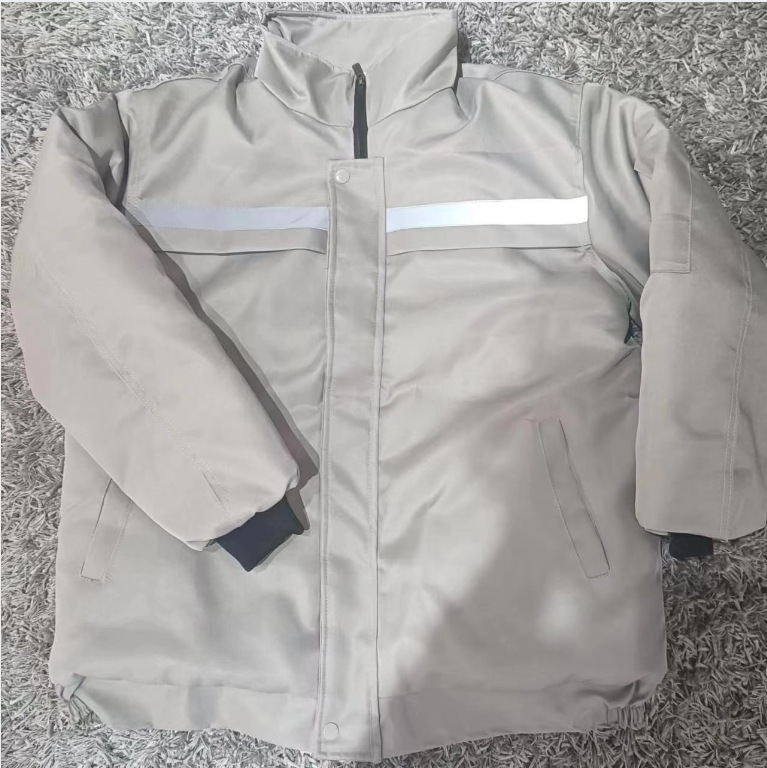 冬の厚手作業服綿服反射条工装労働保護綿入れ保温ジャケット自動車修理綿服防寒服|undefined