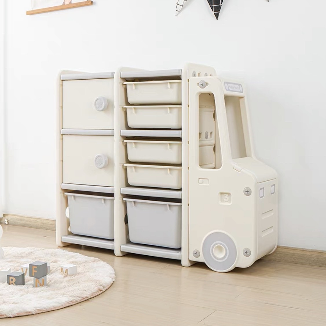 Gabinete de almacenamiento de rack de almacenamiento de juguetes para niños Gabinete de almacenamiento de rack de almacenamiento multicapa de gran capacidad Gabinete organizador de rack de juguetes para bebés