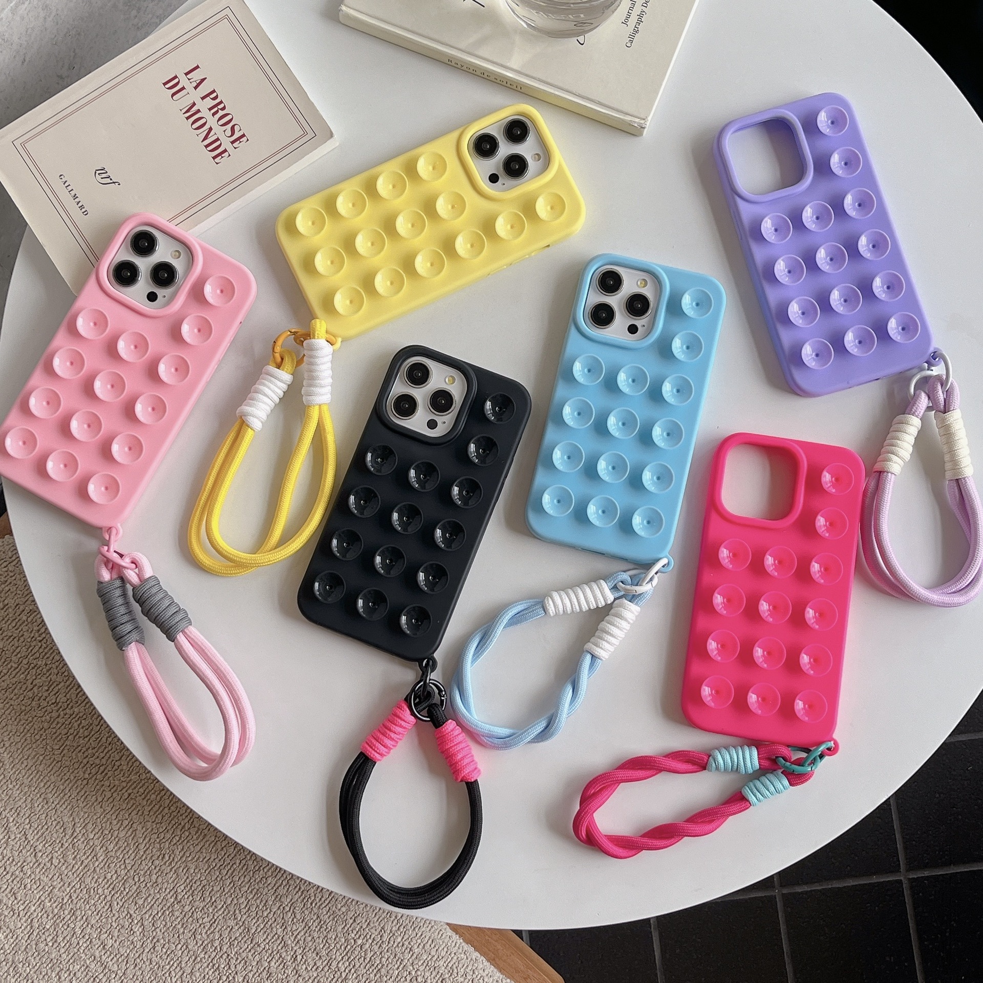 Silica Gel Solid Color Sweet Simple Style Phone Cases Phone Accessories display picture 1