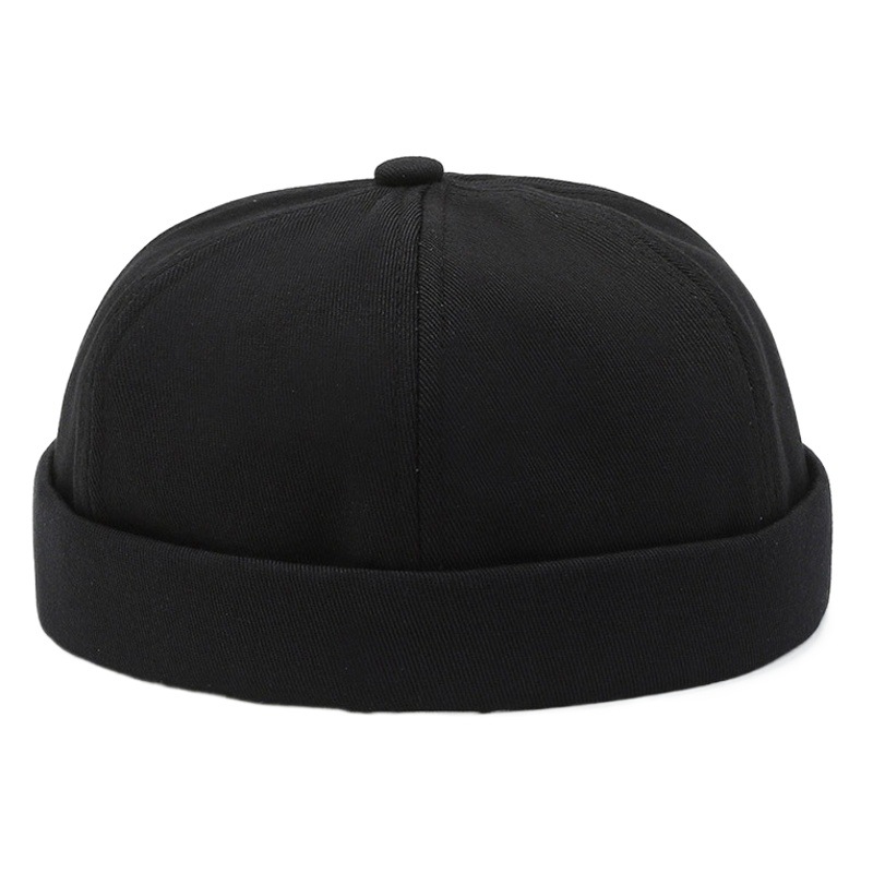 Brimless hat men's and women's same round hat yuppie hat watermelon hat round hat landlord hat fashion brand spring and autumn retro melon hat