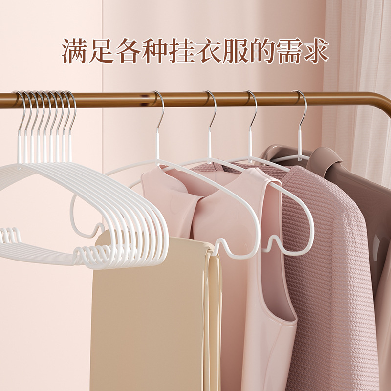 下凹槽浸塑衣架加粗纳米PVC晾晒衣架家用成人儿童无痕防滑衣架批|undefined