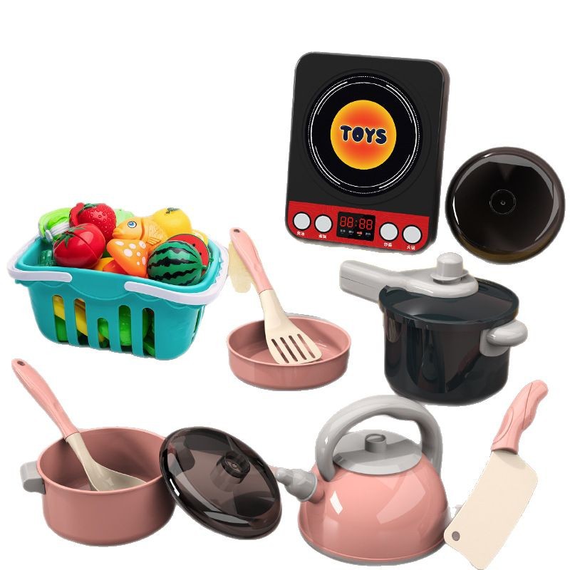Juegos para niños, utensilios de cocina, juguetes de cocina para bebés, juego completo de cocina de simulación, regalo de cumpleaños para niñas