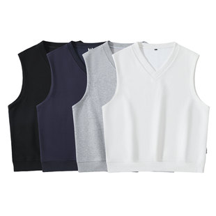 Fudole X Ropucha 2025 Autum 420g Sweatshirt Fabric V Neck Vest Men's and Women's Vest Fb999