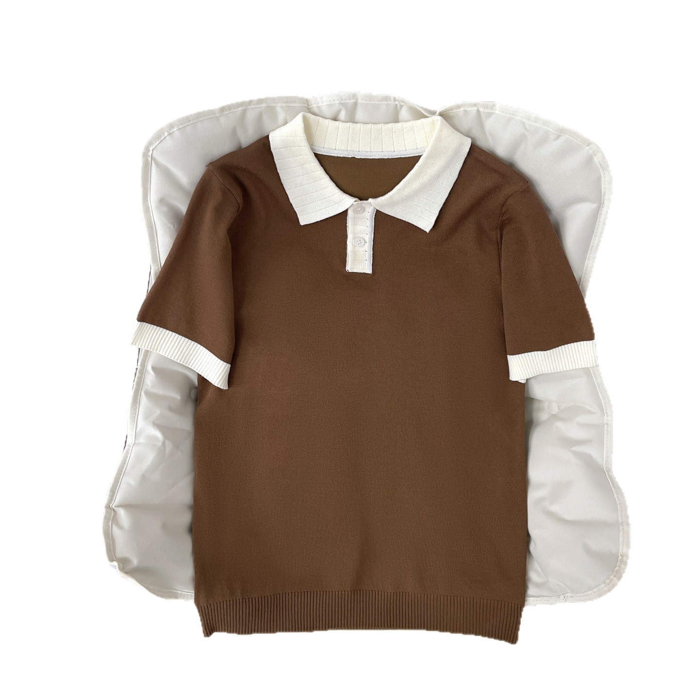 Polo camiseta de punto camiseta de manga corta camiseta de hombre paulo collar viejo viento de negocios de verano fábrica transfronteriza al por mayor image 6