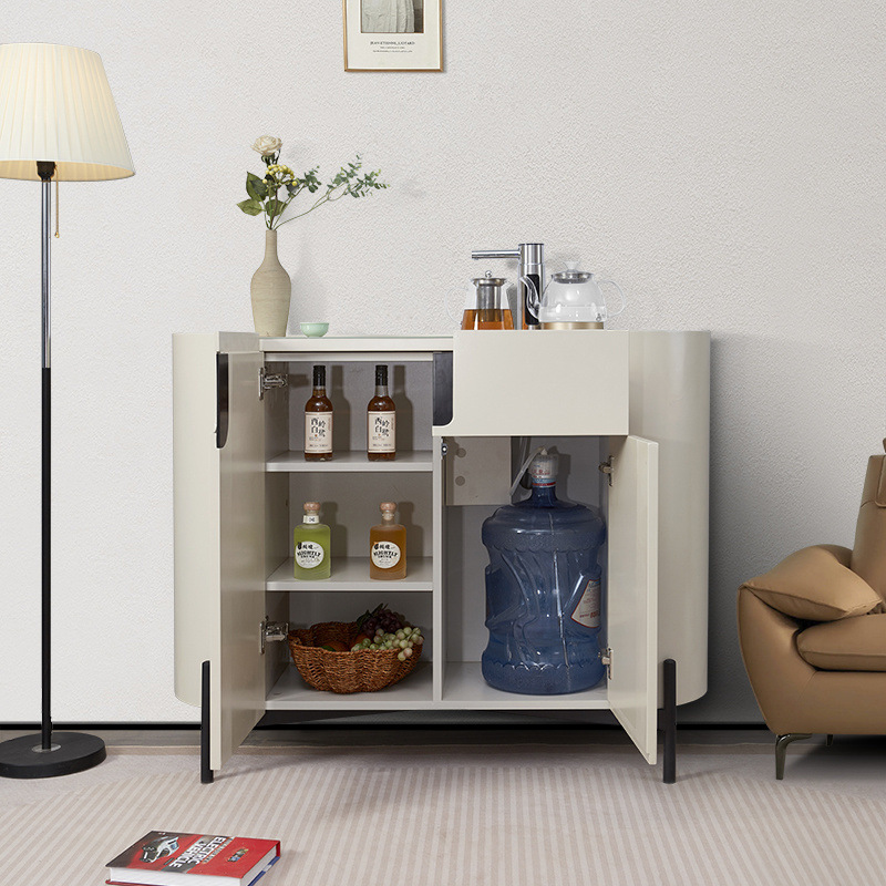 Nuevo tipo de máquina de té de voz inteligente totalmente automática de madera maciza moderna de alta gama sala de estar máquina de beber de agua de comedor gabinete integrado