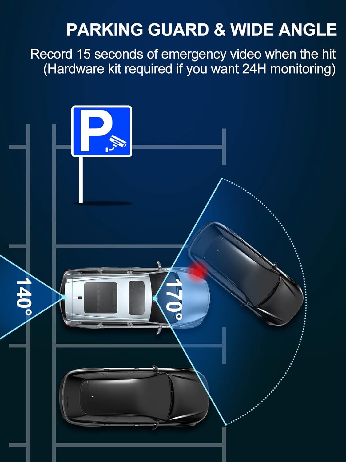Cross-Border Model 3-Inch 5g Wifi Connected Gps Sony 335 High-Definition 4K Dual-Recording Driving Recorder with Parking Monitoring