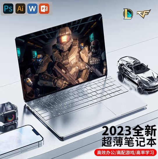 16 Generation Game Laptop Lightweight Student Design Clip Professional E-Sports Laptop Wholesale