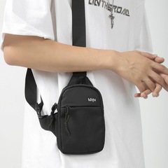 Men's Cross-Border New Nylon Fashion Color Block Cool Motorbike Bag Korean Leisure Sports Functional Crossbody Bag