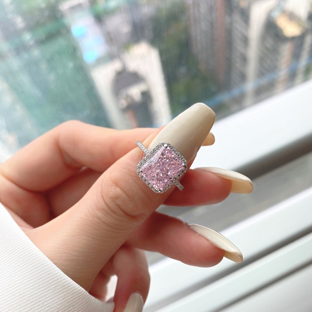 Fashion Geometric Sterling Silver Plating Zircon Rings 1 Piece