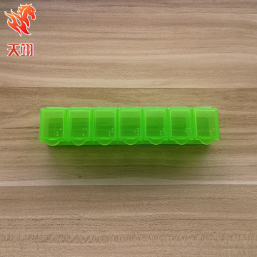 医院促销礼品底座单排一周药盒 单排托盘7格药盒 一星期分离药盒
